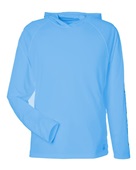 Huk Men's Lopro Pursuit Long Sleeve Hooded T-Shirt H12L010 MAROLINA BLUE Primary