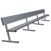 21 FT Player Bench with Seat Back - Portable (Powder Coated)