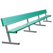 21 FT Player Bench with Seat Back - Portable  (Powder Coated)