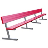 21 FT Player Bench with Seat Back - Portable (Powder Coated)