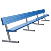21 FT Player Bench with Seat Back - Portable (Powder Coated)