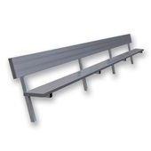 21 FT Player Bench with Seat Back - In-Ground (Powder Coated)