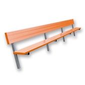 21 FT Player Bench with Seat Back - In-Ground  (Powder Coated)