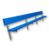 21 FT Player Bench with Seat Back - In-Ground (Powder Coated)