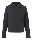 North End Women's Spirit Textured Hooded Pullover NE729W BLACK HEATHER Primary
