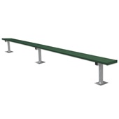 15 FT Player Bench - Surface Mount  (Powder Coated)