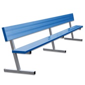 15 FT Player Bench with Seat Back - Portable (Powder Coated)