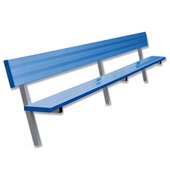 15 FT Player Bench with Seat Back - In-Ground (Powder Coated)