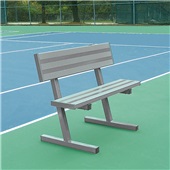 5 FT Portable Courtside Bench with Seat Back