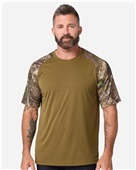 Unisex Realtree Performance Colorblock T-Shirt RT2103 CAMO/ GREEN Primary