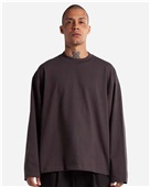 Shaka Wear Unisex Max Heavyweight Oversized Long Sleeve T-Shirt SHMOL OFF BLACK Primary