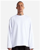 Shaka Wear Unisex Max Heavyweight Oversized Long Sleeve T-Shirt SHMOL WHITE Primary
