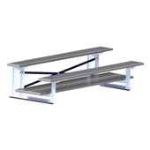 7.5 FT (2 Row - Double Foot Plank) - All Aluminum (Powder Coated) Bleacher