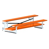 7.5 FT (2 Row - Double Foot Plank) - Tip & Roll (Powder Coated) Bleacher