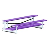 7.5 FT (2 Row - Double Foot Plank) - Tip & Roll (Powder Coated) Bleacher