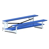7.5 FT (2 Row - Double Foot Plank) - Tip & Roll (Powder Coated) Bleacher
