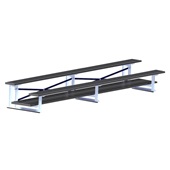 15 FT (2 Row - Double Foot Plank) - (Powder Coated) Bleacher