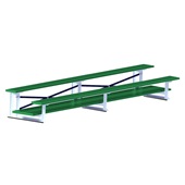 15 FT (2 Row - Double Foot Plank) - (Powder Coated) Bleacher
