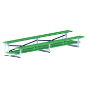 15 FT (2 Row - Double Foot Plank) - (Powder Coated) Bleacher