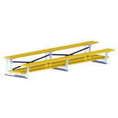 15 FT (2 Row - Double Foot Plank) - (Powder Coated) Bleacher