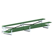 15 FT (2 Row - Double Foot Plank) - Tip & Roll  (Powder Coated) Bleacher