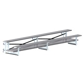 15 FT (2 Row - Double Foot Plank) - Tip & Roll (Powder Coated) Bleacher