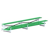 15 FT (2 Row - Double Foot Plank) - Tip & Roll (Powder Coated) Bleacher