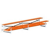 15 FT (2 Row - Double Foot Plank) - Tip & Roll (Powder Coated) Bleacher