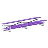 15 FT (2 Row - Double Foot Plank) - Tip & Roll  (Powder Coated) Bleacher