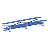 15 FT (2 Row - Double Foot Plank) - Tip & Roll  (Powder Coated) Bleacher