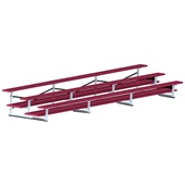 21 FT (3 Row - Double Foot Plank) - All Aluminum  (Powder Coated) Bleacher