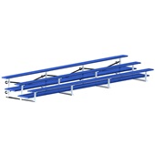 21 FT (3 Row - Double Foot Plank) - Tip & Roll  (Powder Coated) Bleacher