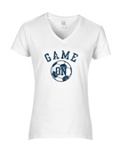 Epic Ladies Game On Soccer College School Club Fan V-Neck Graphic T-Shirts