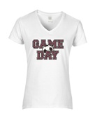 Epic Ladies Game Day Soccer Leopard Pink BCA V-Neck Graphic T-Shirts