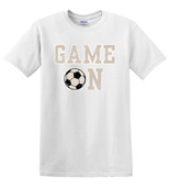 Epic Adult/Youth Game On Soccer Tan College School Pro Cotton Graphic T-Shirts