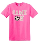 Epic Adult/Youth Game On Soccer Tan College School Pro Cotton Graphic T-Shirts