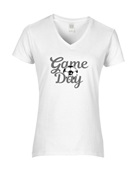 Epic Ladies Game Day Soccer College School Pro Fan V-Neck Graphic T-Shirts