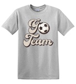 Epic Adult/Youth Go Team Soccer Tan College Pro Fan Cotton Graphic T-Shirts
