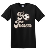 Epic Adult/Youth Go Team Soccer Tan College Pro Fan Cotton Graphic T-Shirts