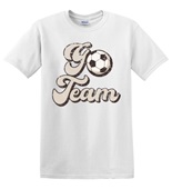 Epic Adult/Youth Go Team Soccer Tan College Pro Fan Cotton Graphic T-Shirts