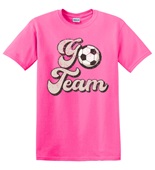 Epic Adult/Youth Go Team Soccer Tan College Pro Fan Cotton Graphic T-Shirts