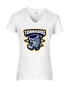 Epic Ladies Tornados Mascot Club Rec Sports Team V-Neck Graphic T-Shirts