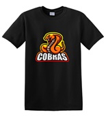 Epic Adult/Youth Cobras Orange Mascot Club Sports Team Cotton Graphic T-Shirts