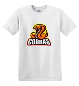 Epic Adult/Youth Cobras Orange Mascot Club Sports Team Cotton Graphic T-Shirts