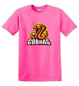 Epic Adult/Youth Cobras Orange Mascot Club Sports Team Cotton Graphic T-Shirts