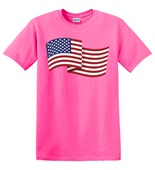 Epic Adult/Youth USA Flag 2 Mascot Club Rec Sports Team Cotton Graphic T-Shirts