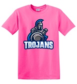 Epic Adult/Youth Trojans Blue Mascot Club Rec Sports Team Cotton Graphic T-Shirts