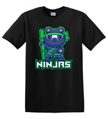 Epic Adult/Youth Ninjas Panda Mascot Club Rec Sports Team Cotton Graphic T-Shirts
