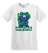 Epic Adult/Youth Ninjas Panda Mascot Club Rec Sports Team Cotton Graphic T-Shirts