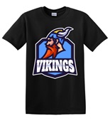 Epic Adult/Youth Vikings Blue Mascot League Sports Team Cotton Graphic T-Shirts